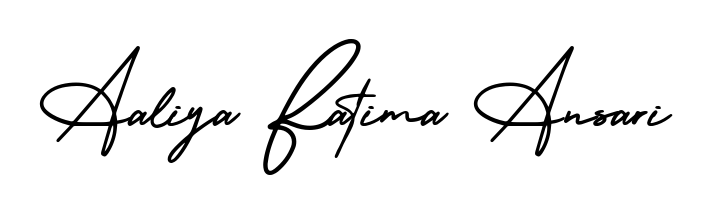 You should practise on your own different ways (AmerikaSignatureDemo-Regular) to write your name (Aaliya Fatima Ansari) in signature. Don't let someone else do it for you. Aaliya Fatima Ansari signature style 3 images and pictures png