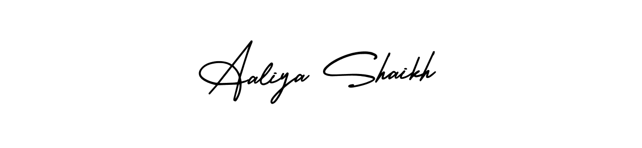 Also You can easily find your signature by using the search form. We will create Aaliya Shaikh name handwritten signature images for you free of cost using AmerikaSignatureDemo-Regular sign style. Aaliya Shaikh signature style 3 images and pictures png