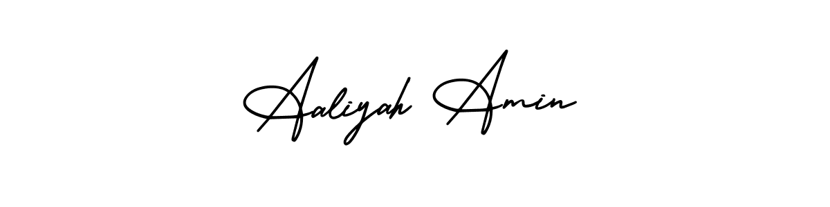 How to make Aaliyah Amin name signature. Use AmerikaSignatureDemo-Regular style for creating short signs online. This is the latest handwritten sign. Aaliyah Amin signature style 3 images and pictures png