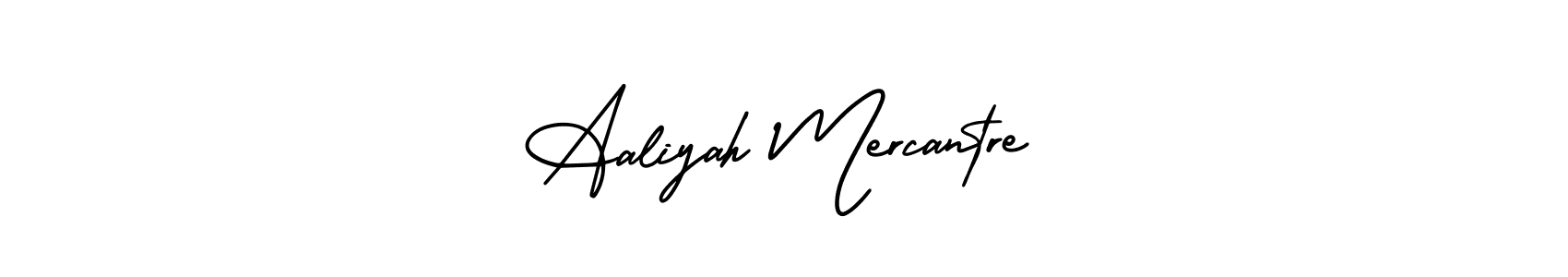 Aaliyah Mercantre stylish signature style. Best Handwritten Sign (AmerikaSignatureDemo-Regular) for my name. Handwritten Signature Collection Ideas for my name Aaliyah Mercantre. Aaliyah Mercantre signature style 3 images and pictures png