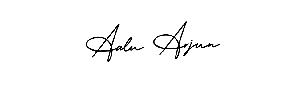 Make a beautiful signature design for name Aalu Arjun. With this signature (AmerikaSignatureDemo-Regular) style, you can create a handwritten signature for free. Aalu Arjun signature style 3 images and pictures png