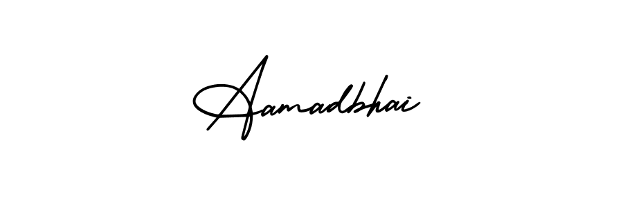 Aamadbhai stylish signature style. Best Handwritten Sign (AmerikaSignatureDemo-Regular) for my name. Handwritten Signature Collection Ideas for my name Aamadbhai. Aamadbhai signature style 3 images and pictures png