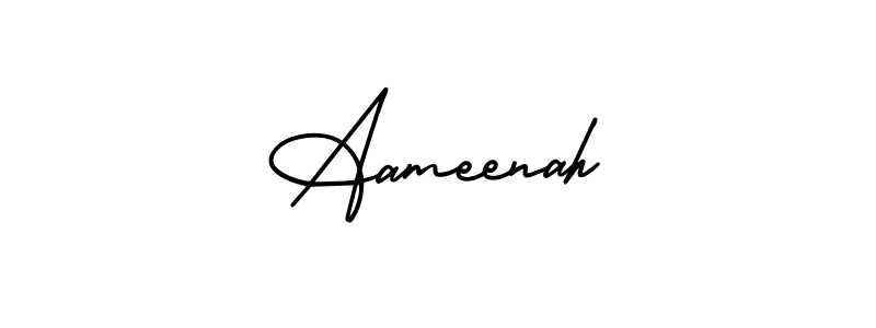AmerikaSignatureDemo-Regular is a professional signature style that is perfect for those who want to add a touch of class to their signature. It is also a great choice for those who want to make their signature more unique. Get Aameenah name to fancy signature for free. Aameenah signature style 3 images and pictures png