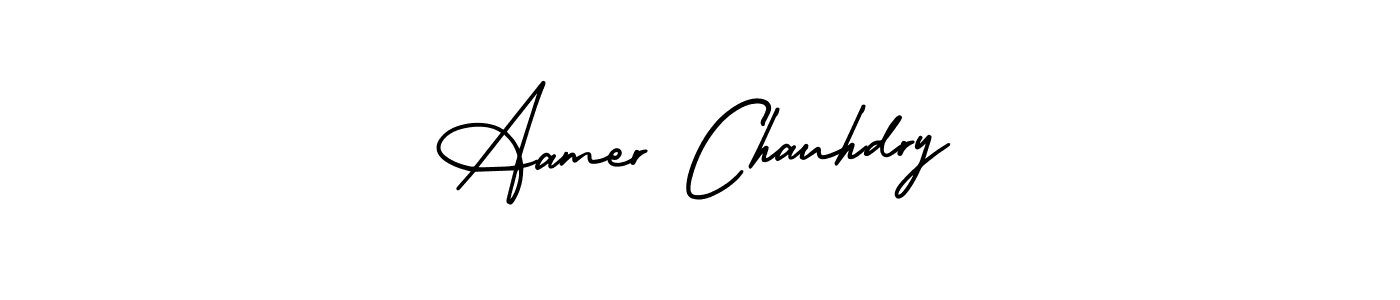 How to make Aamer Chauhdry name signature. Use AmerikaSignatureDemo-Regular style for creating short signs online. This is the latest handwritten sign. Aamer Chauhdry signature style 3 images and pictures png