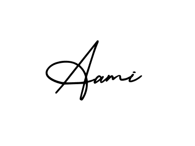 Create a beautiful signature design for name Aami. With this signature (AmerikaSignatureDemo-Regular) fonts, you can make a handwritten signature for free. Aami signature style 3 images and pictures png