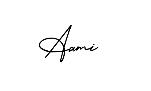 Use a signature maker to create a handwritten signature online. With this signature software, you can design (AmerikaSignatureDemo-Regular) your own signature for name Aami . Aami  signature style 3 images and pictures png