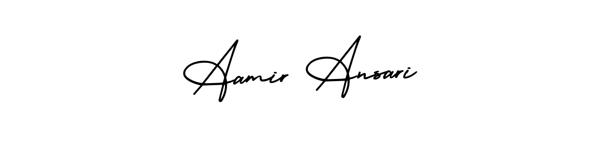 Also You can easily find your signature by using the search form. We will create Aamir Ansari name handwritten signature images for you free of cost using AmerikaSignatureDemo-Regular sign style. Aamir Ansari signature style 3 images and pictures png