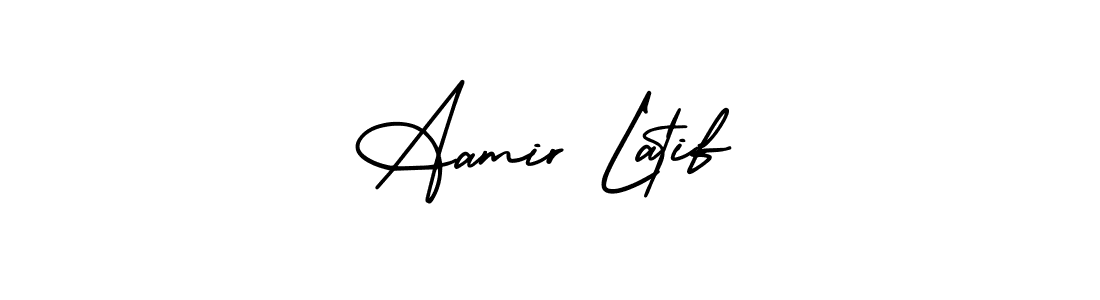 Design your own signature with our free online signature maker. With this signature software, you can create a handwritten (AmerikaSignatureDemo-Regular) signature for name Aamir Latif. Aamir Latif signature style 3 images and pictures png