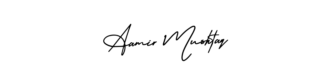 You should practise on your own different ways (AmerikaSignatureDemo-Regular) to write your name (Aamir Mushtaq) in signature. don't let someone else do it for you. Aamir Mushtaq signature style 3 images and pictures png