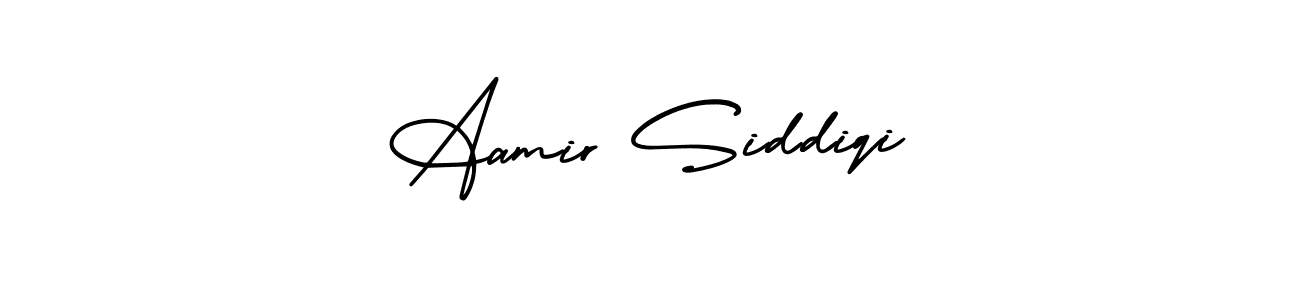 How to make Aamir Siddiqi name signature. Use AmerikaSignatureDemo-Regular style for creating short signs online. This is the latest handwritten sign. Aamir Siddiqi signature style 3 images and pictures png