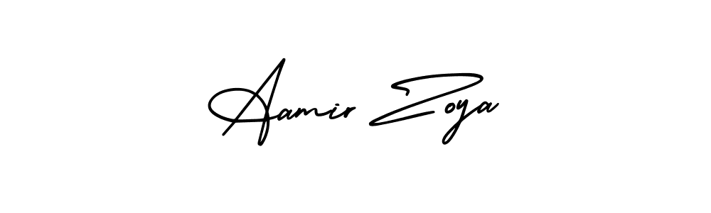 How to Draw Aamir Zoya signature style? AmerikaSignatureDemo-Regular is a latest design signature styles for name Aamir Zoya. Aamir Zoya signature style 3 images and pictures png