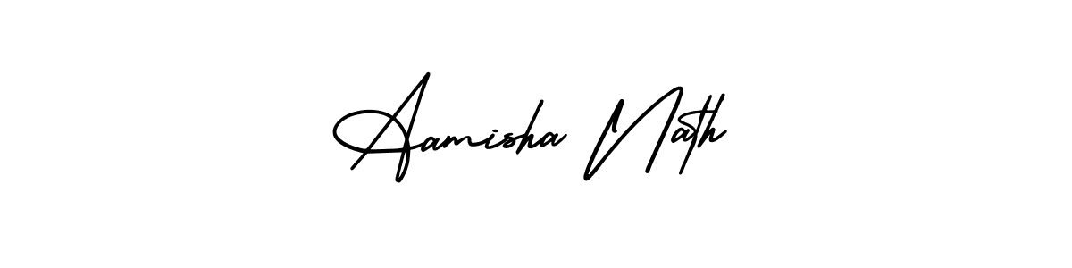 How to Draw Aamisha Nath signature style? AmerikaSignatureDemo-Regular is a latest design signature styles for name Aamisha Nath. Aamisha Nath signature style 3 images and pictures png