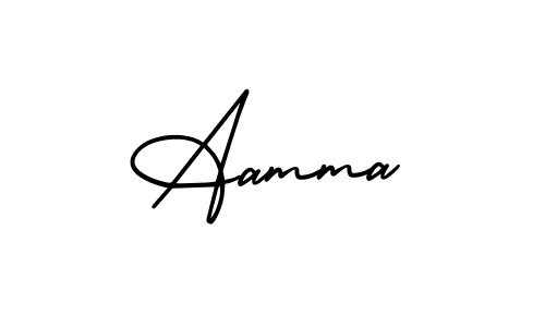 The best way (AmerikaSignatureDemo-Regular) to make a short signature is to pick only two or three words in your name. The name Aamma include a total of six letters. For converting this name. Aamma signature style 3 images and pictures png