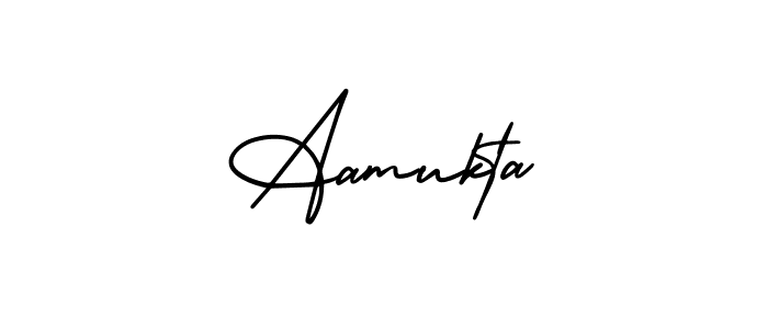 It looks lik you need a new signature style for name Aamukta. Design unique handwritten (AmerikaSignatureDemo-Regular) signature with our free signature maker in just a few clicks. Aamukta signature style 3 images and pictures png