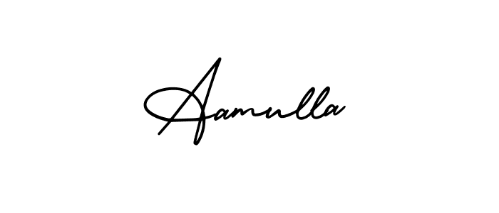 Use a signature maker to create a handwritten signature online. With this signature software, you can design (AmerikaSignatureDemo-Regular) your own signature for name Aamulla. Aamulla signature style 3 images and pictures png