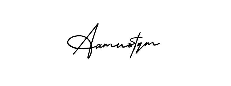 Aamustqm stylish signature style. Best Handwritten Sign (AmerikaSignatureDemo-Regular) for my name. Handwritten Signature Collection Ideas for my name Aamustqm. Aamustqm signature style 3 images and pictures png