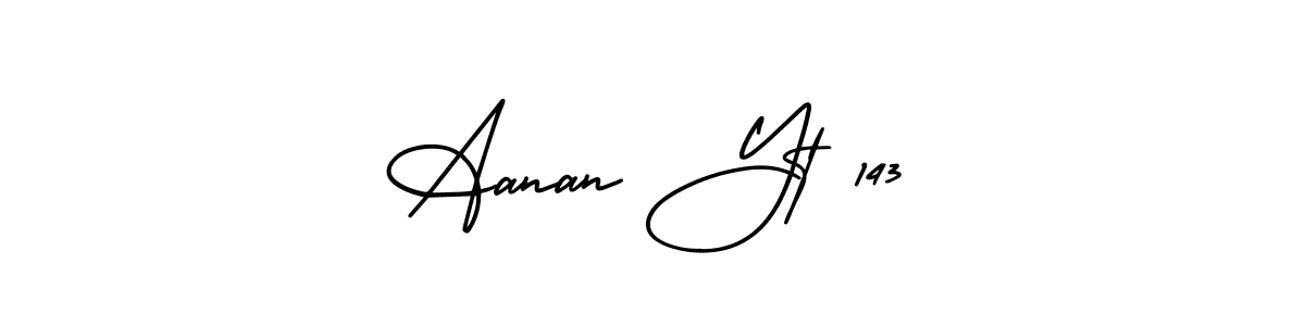 How to make Aanan Yt 143 name signature. Use AmerikaSignatureDemo-Regular style for creating short signs online. This is the latest handwritten sign. Aanan Yt 143 signature style 3 images and pictures png