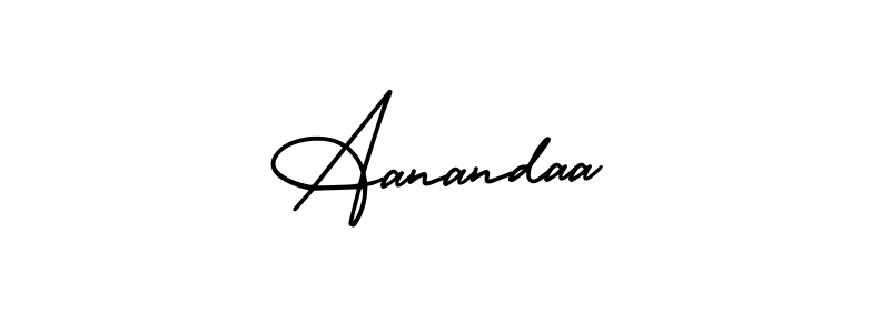 You should practise on your own different ways (AmerikaSignatureDemo-Regular) to write your name (Aanandaa) in signature. don't let someone else do it for you. Aanandaa signature style 3 images and pictures png