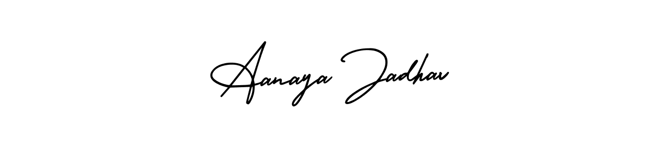 Aanaya Jadhav stylish signature style. Best Handwritten Sign (AmerikaSignatureDemo-Regular) for my name. Handwritten Signature Collection Ideas for my name Aanaya Jadhav. Aanaya Jadhav signature style 3 images and pictures png