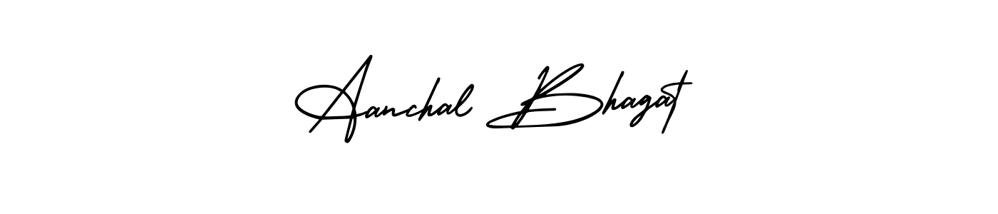 How to Draw Aanchal Bhagat signature style? AmerikaSignatureDemo-Regular is a latest design signature styles for name Aanchal Bhagat. Aanchal Bhagat signature style 3 images and pictures png