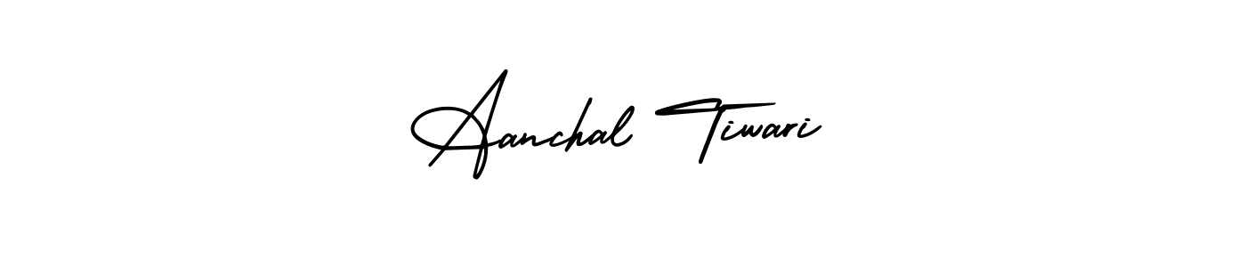 How to make Aanchal Tiwari name signature. Use AmerikaSignatureDemo-Regular style for creating short signs online. This is the latest handwritten sign. Aanchal Tiwari signature style 3 images and pictures png