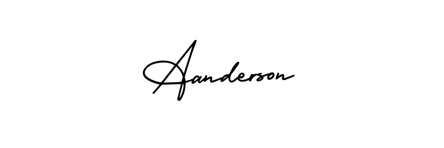 It looks lik you need a new signature style for name Aanderson. Design unique handwritten (AmerikaSignatureDemo-Regular) signature with our free signature maker in just a few clicks. Aanderson signature style 3 images and pictures png