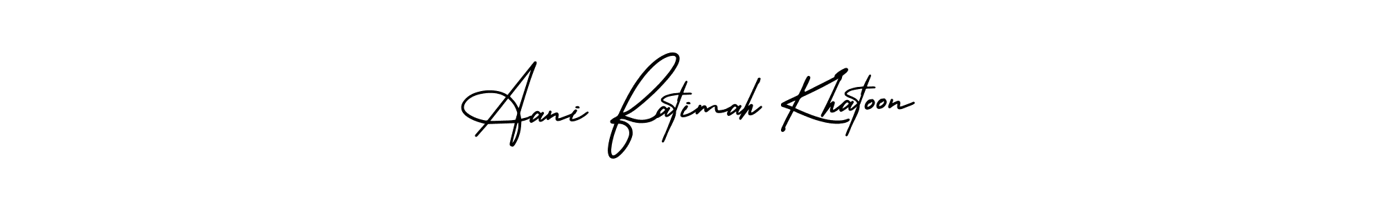 Make a beautiful signature design for name Aani Fatimah Khatoon. With this signature (AmerikaSignatureDemo-Regular) style, you can create a handwritten signature for free. Aani Fatimah Khatoon signature style 3 images and pictures png