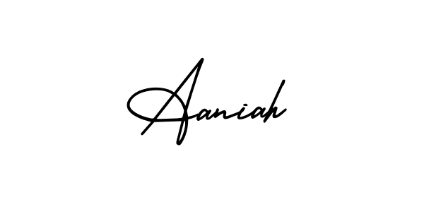 Make a beautiful signature design for name Aaniah. With this signature (AmerikaSignatureDemo-Regular) style, you can create a handwritten signature for free. Aaniah signature style 3 images and pictures png