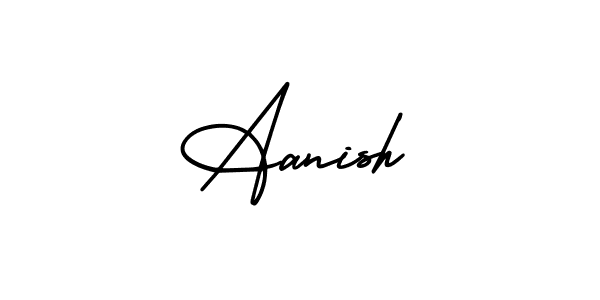 Use a signature maker to create a handwritten signature online. With this signature software, you can design (AmerikaSignatureDemo-Regular) your own signature for name Aanish. Aanish signature style 3 images and pictures png