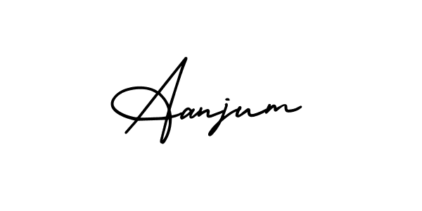 if you are searching for the best signature style for your name Aanjum. so please give up your signature search. here we have designed multiple signature styles  using AmerikaSignatureDemo-Regular. Aanjum signature style 3 images and pictures png