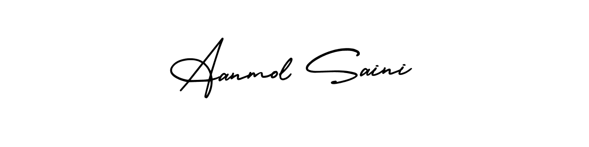 Create a beautiful signature design for name Aanmol Saini. With this signature (AmerikaSignatureDemo-Regular) fonts, you can make a handwritten signature for free. Aanmol Saini signature style 3 images and pictures png