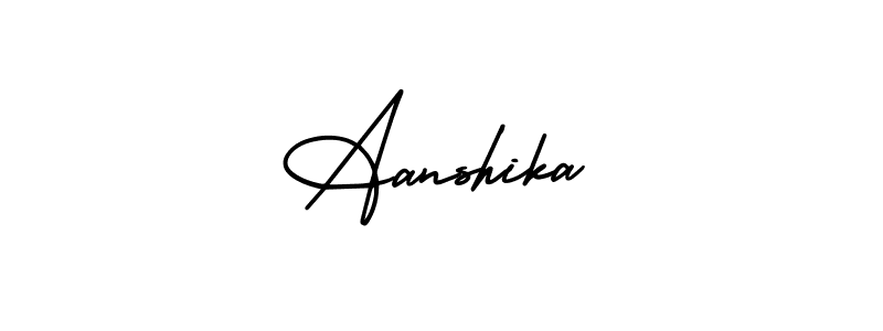 Also You can easily find your signature by using the search form. We will create Aanshika name handwritten signature images for you free of cost using AmerikaSignatureDemo-Regular sign style. Aanshika signature style 3 images and pictures png