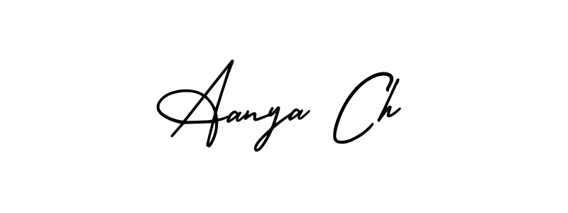 It looks lik you need a new signature style for name Aanya Ch. Design unique handwritten (AmerikaSignatureDemo-Regular) signature with our free signature maker in just a few clicks. Aanya Ch signature style 3 images and pictures png