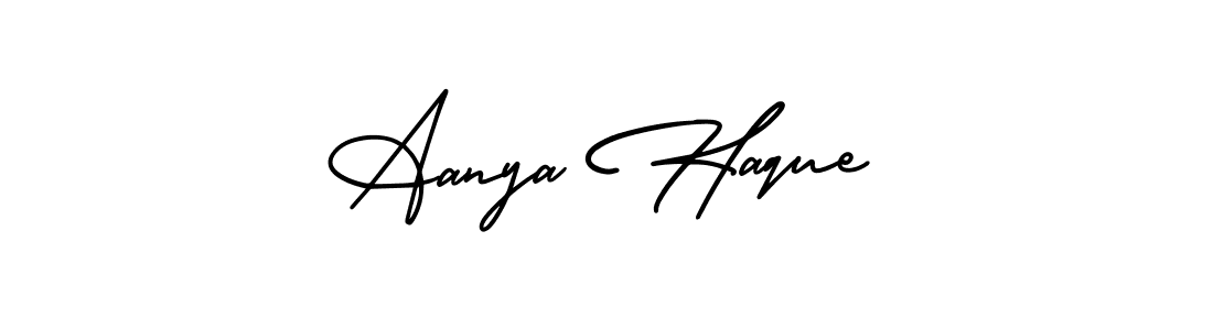 AmerikaSignatureDemo-Regular is a professional signature style that is perfect for those who want to add a touch of class to their signature. It is also a great choice for those who want to make their signature more unique. Get Aanya Haque name to fancy signature for free. Aanya Haque signature style 3 images and pictures png