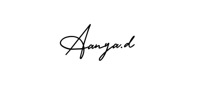 Make a beautiful signature design for name Aanya.d. With this signature (AmerikaSignatureDemo-Regular) style, you can create a handwritten signature for free. Aanya.d signature style 3 images and pictures png