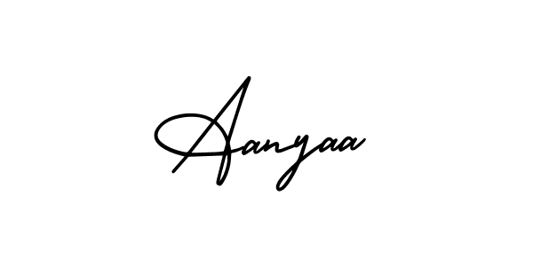 How to make Aanyaa signature? AmerikaSignatureDemo-Regular is a professional autograph style. Create handwritten signature for Aanyaa name. Aanyaa signature style 3 images and pictures png