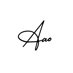 Use a signature maker to create a handwritten signature online. With this signature software, you can design (AmerikaSignatureDemo-Regular) your own signature for name Aao. Aao signature style 3 images and pictures png