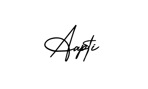 Make a beautiful signature design for name Aapti. With this signature (AmerikaSignatureDemo-Regular) style, you can create a handwritten signature for free. Aapti signature style 3 images and pictures png