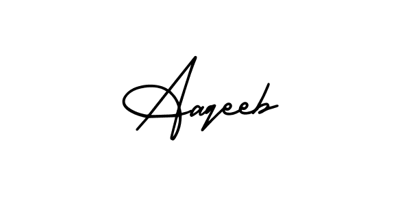 Make a beautiful signature design for name Aaqeeb. With this signature (AmerikaSignatureDemo-Regular) style, you can create a handwritten signature for free. Aaqeeb signature style 3 images and pictures png