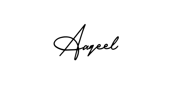 How to make Aaqeel name signature. Use AmerikaSignatureDemo-Regular style for creating short signs online. This is the latest handwritten sign. Aaqeel signature style 3 images and pictures png