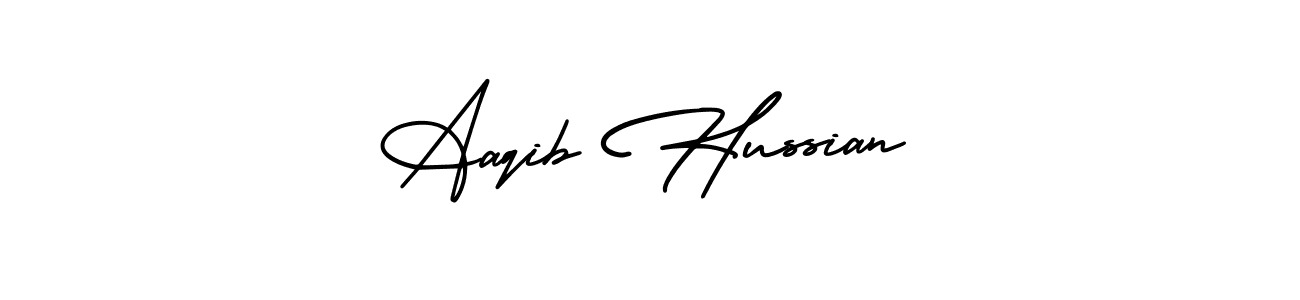 Similarly AmerikaSignatureDemo-Regular is the best handwritten signature design. Signature creator online .You can use it as an online autograph creator for name Aaqib Hussian. Aaqib Hussian signature style 3 images and pictures png