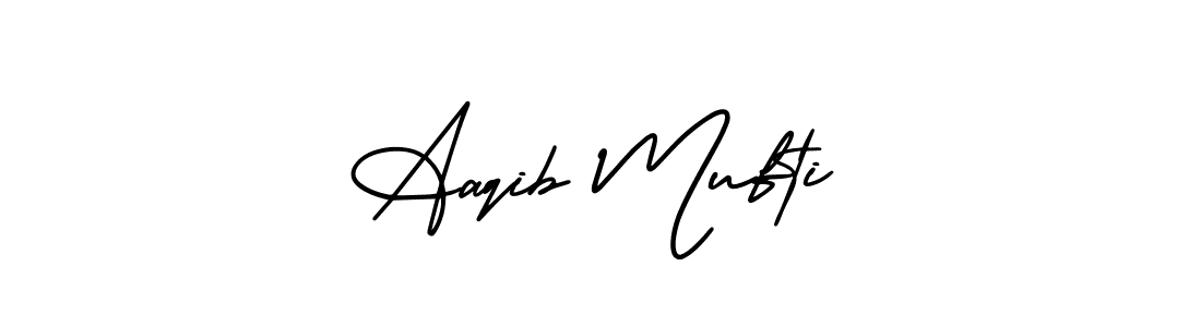 Design your own signature with our free online signature maker. With this signature software, you can create a handwritten (AmerikaSignatureDemo-Regular) signature for name Aaqib Mufti. Aaqib Mufti signature style 3 images and pictures png