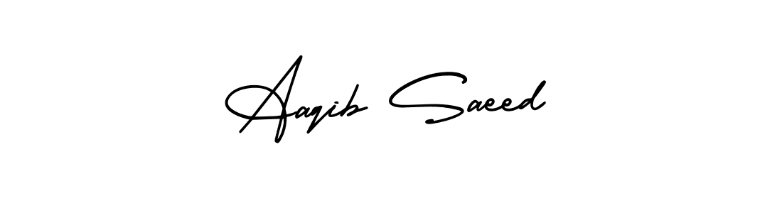 This is the best signature style for the Aaqib Saeed name. Also you like these signature font (AmerikaSignatureDemo-Regular). Mix name signature. Aaqib Saeed signature style 3 images and pictures png