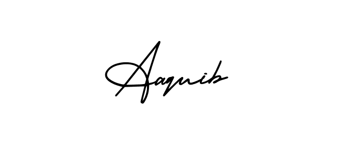 Make a short Aaquib  signature style. Manage your documents anywhere anytime using AmerikaSignatureDemo-Regular. Create and add eSignatures, submit forms, share and send files easily. Aaquib  signature style 3 images and pictures png