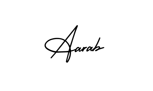 Design your own signature with our free online signature maker. With this signature software, you can create a handwritten (AmerikaSignatureDemo-Regular) signature for name Aarab. Aarab signature style 3 images and pictures png