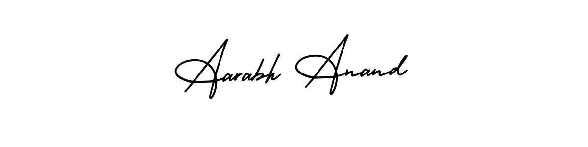 Make a beautiful signature design for name Aarabh Anand. With this signature (AmerikaSignatureDemo-Regular) style, you can create a handwritten signature for free. Aarabh Anand signature style 3 images and pictures png