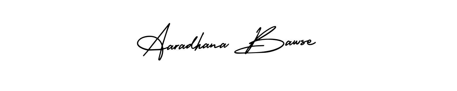 How to make Aaradhana Bawse name signature. Use AmerikaSignatureDemo-Regular style for creating short signs online. This is the latest handwritten sign. Aaradhana Bawse signature style 3 images and pictures png