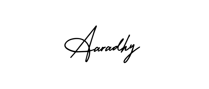 Aaradhy stylish signature style. Best Handwritten Sign (AmerikaSignatureDemo-Regular) for my name. Handwritten Signature Collection Ideas for my name Aaradhy. Aaradhy signature style 3 images and pictures png