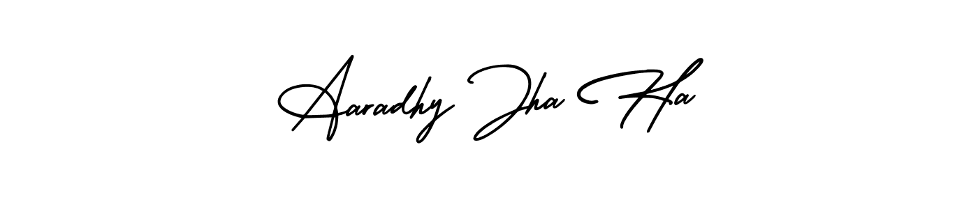 How to make Aaradhy Jha Ha signature? AmerikaSignatureDemo-Regular is a professional autograph style. Create handwritten signature for Aaradhy Jha Ha name. Aaradhy Jha Ha signature style 3 images and pictures png