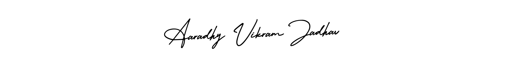 You can use this online signature creator to create a handwritten signature for the name Aaradhy Vikram Jadhav. This is the best online autograph maker. Aaradhy Vikram Jadhav signature style 3 images and pictures png
